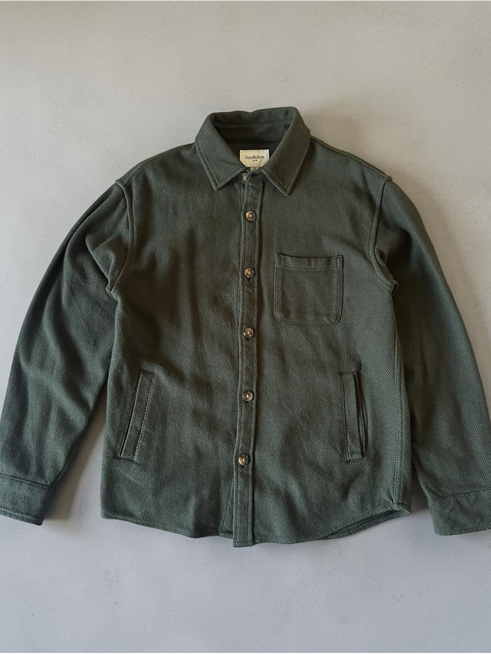 Goodfellow & Co Men's Dark Olive Button-Up Shirt Jacket